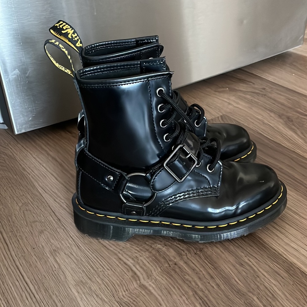 Lace up doc martins with buckles